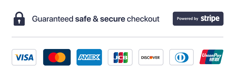 Guaranteed safe & secure checkout