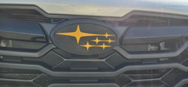 2021-26 CROSSTREK Front & Rear Subaru Black & yellow Overlays Yellow