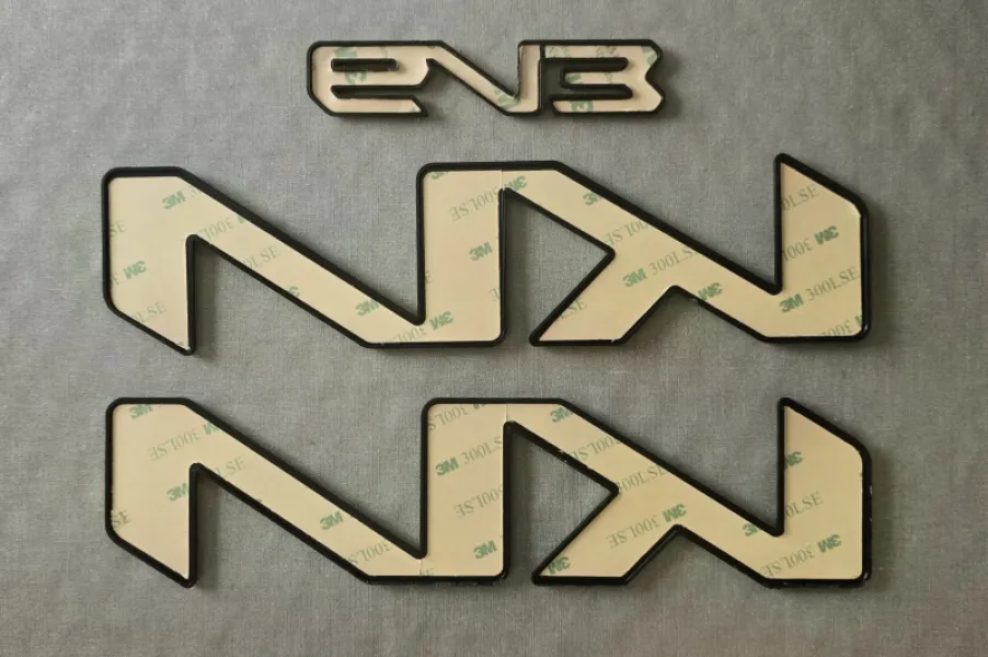 2023-27 KIA Ev9 3D black overlays Logo smooth gloss black