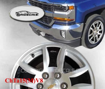 Chevrolet Tahoe 17" rim decals ChTa15(M)V8