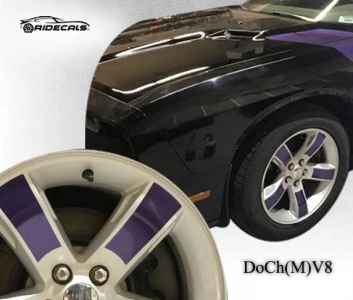 Dodge Charger 18" rim decals DoCh(M)V8