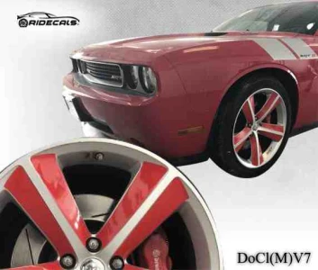 Dodge Challenger 20" rim decals DoCl(M)V7