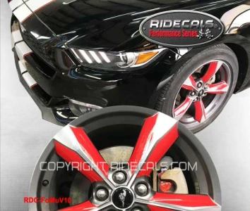 Ford Mustang 18" rim decals FoMuV10
