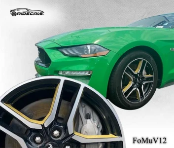 Ford Mustang 18" rim decals FoMuV12