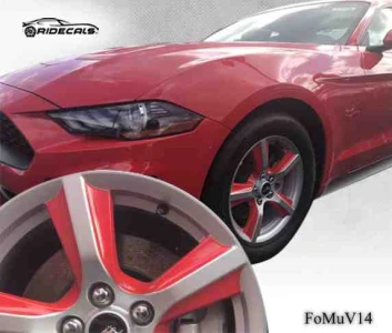 Ford Mustang 17" rim decals FoMuV14