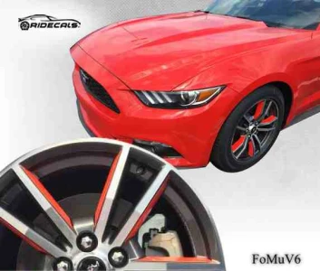 Ford Mustang 18" rim decals FoMuV6