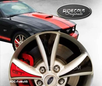 Ford Mustang 17" rim decals FoMuV9