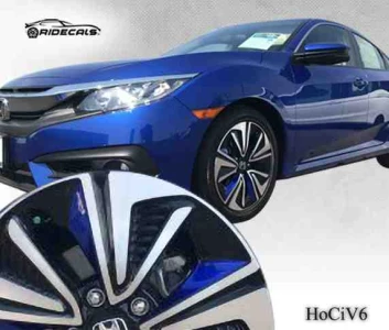 Honda Civic 17" rim decals HoCiV6