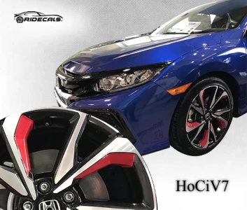 Honda Civic 18" rim decals HoCiV7
