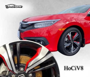 Honda Civic 17" rim decals HoCiV8