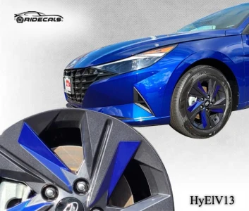 Tugaworks 8-Pack Hyundai Rim Wheel Decals – Glossy Alloy Stickers For Coupe, Elantra, Tucson, Genesis, Sonata