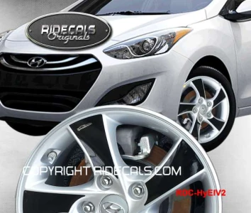 Hyundai Elantra 15" rim decals HyElV2