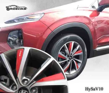 Hyundai Santa Fe 18" rim decals HySaV10