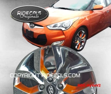 Hyundai Veloster 18" rim decals HyVeV2