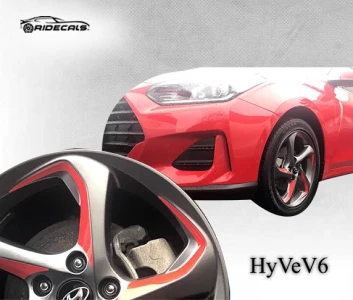 Hyundai Veloster 18" rim decals HyVeV6