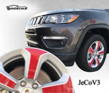 Jeep Compass 17" rim decals JeCoV3