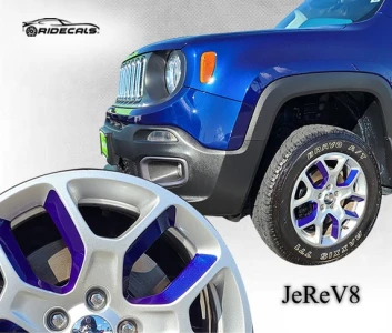 Jeep Renegade 17" rim decals JeReV8