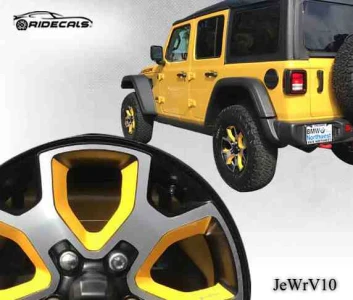 Jeep Wrangler 17" rim decals JeWrV10