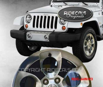 Jeep Wrangler 18" rim decals JeWrV3