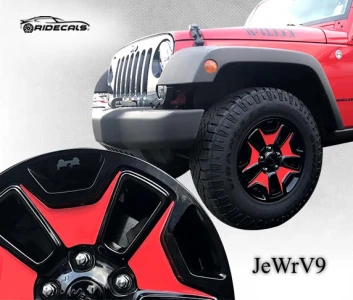 Jeep Wrangler 17" rim decals JeWrV9