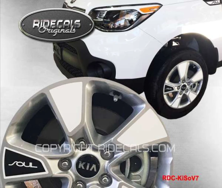 Gloss Black 5-Spoke Wheel Skin For 2014-2016 Kia Soul (16-Inch) – One Hubcap, Car Wash Safe