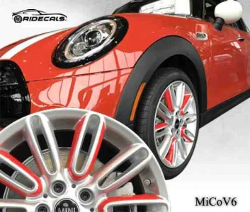 MINI Cooper 17" rim decals MiCoV6