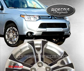 Mitsubishi Outlander 18" rim decals MiOuV2