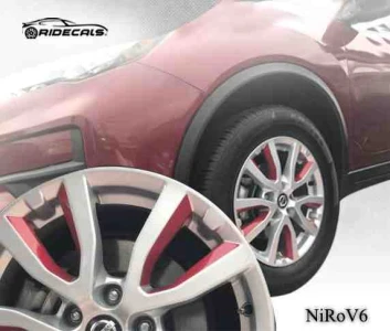 Nissan Rogue 18" rim decals NiRoV6