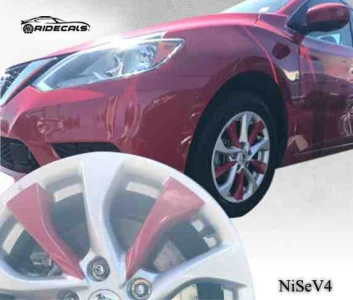 Nissan Sentra 16" rim decals NiSeV4