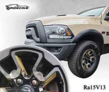 Ram 1500 17" rim decals Ra15V13