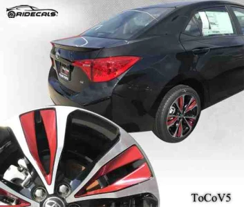 Toyota Corolla 17" rim decals ToCoV5