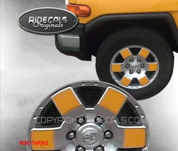 Toyota FJ Cruiser 17" rim decals ToFJV2