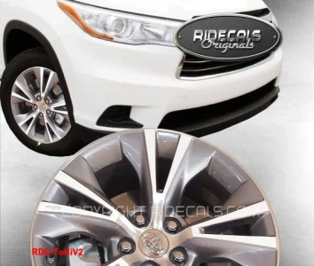 Toyota Highlander 18" rim decals ToHiV2